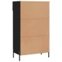 Black engineered wood shoe rack 60x35x105 cm by vidaXL, Closets and storage - Ref: Foro24-829621, Price: 81,29 €, Discount: %