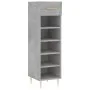 Concrete gray engineered wood shoe rack 30x35x105 cm by vidaXL, Closets and storage - Ref: Foro24-829664, Price: 40,45 €, Dis...