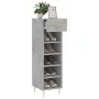 Concrete gray engineered wood shoe rack 30x35x105 cm by vidaXL, Closets and storage - Ref: Foro24-829664, Price: 40,45 €, Dis...