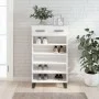 Mueble zapatero madera contrachapada blanco brillo 60x35x105 cm de vidaXL, Armarios y almacenamiento - Ref: Foro24-829638, Pr...