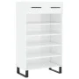 Mueble zapatero madera contrachapada blanco brillo 60x35x105 cm de vidaXL, Armarios y almacenamiento - Ref: Foro24-829638, Pr...