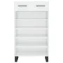 Mueble zapatero madera contrachapada blanco brillo 60x35x105 cm de vidaXL, Armarios y almacenamiento - Ref: Foro24-829638, Pr...