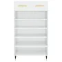 Mueble zapatero madera contrachapada blanco brillo 60x35x105 cm de vidaXL, Armarios y almacenamiento - Ref: Foro24-829590, Pr...