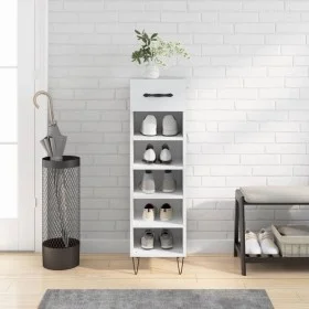 White engineered wood shoe rack 30x35x105 cm by vidaXL, Closets and storage - Ref: Foro24-829668, Price: 65,88 €, Discount: %