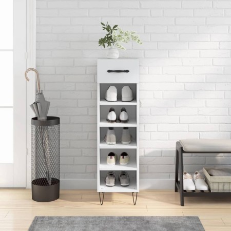 White engineered wood shoe rack 30x35x105 cm by vidaXL, Closets and storage - Ref: Foro24-829668, Price: 66,91 €, Discount: %
