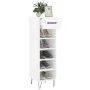 Zapatero madera de ingeniería blanco 30x35x105 cm de vidaXL, Armarios y almacenamiento - Ref: Foro24-829668, Precio: 65,88 €,...