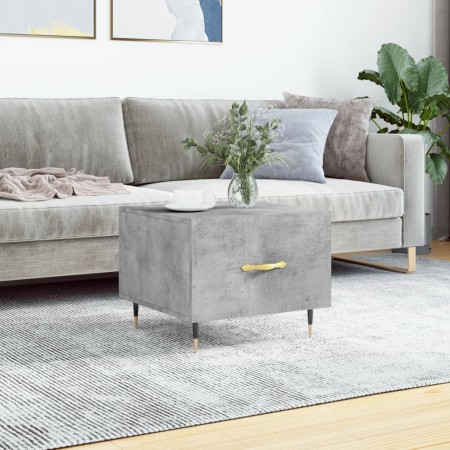 Betongrauer Couchtisch aus Holzwerkstoff, 50 x 50 x 40 cm von vidaXL, Couchtisch - Ref: Foro24-829356, Preis: 39,47 €, Rabatt: %