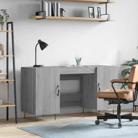 Sonoma gray engineered wood desk 140x50x75 cm by vidaXL, Desks - Ref: Foro24-829546, Price: 113,81 €, Discount: %