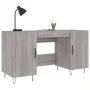 Schreibtisch aus Sonoma-grauem Holzwerkstoff, 140 x 50 x 75 cm von vidaXL, Schreibtische - Ref: Foro24-829546, Preis: 113,81 ...
