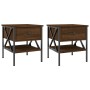 Nachttische, 2 Stück, Eichenbraun, Holzwerkstoff, 40 x 42 x 45 cm von vidaXL, Nachttische - Ref: Foro24-825962, Preis: 79,10 ...
