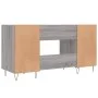 Schreibtisch aus Sonoma-grauem Holzwerkstoff, 140 x 50 x 75 cm von vidaXL, Schreibtische - Ref: Foro24-829546, Preis: 113,81 ...
