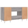 Sonoma gray engineered wood desk 140x50x75 cm by vidaXL, Desks - Ref: Foro24-829546, Price: 115,20 €, Discount: %