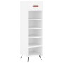 Zapatero madera de ingeniería blanco 30x35x105 cm de vidaXL, Armarios y almacenamiento - Ref: Foro24-829644, Precio: 43,79 €,...