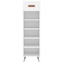 Zapatero madera de ingeniería blanco 30x35x105 cm de vidaXL, Armarios y almacenamiento - Ref: Foro24-829644, Precio: 43,79 €,...