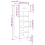 White engineered wood shoe rack 30x35x105 cm by vidaXL, Closets and storage - Ref: Foro24-829644, Price: 43,38 €, Discount: %