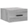 Wall-mounted bedside tables 2 units in Sonoma gray color 35x35x20 cm by vidaXL, Lockers and storage cabinets - Ref: Foro24-82...