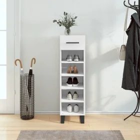 Glossy white plywood shoe cabinet 30x35x105 cm by vidaXL, Closets and storage - Ref: Foro24-829702, Price: 51,78 €, Discount: %