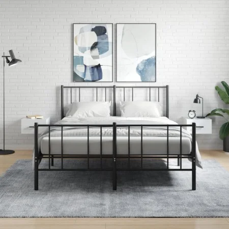Wand-Nachttische 2 Stück glänzend weiß 35x35x20 cm von vidaXL, Schließfächer und Lagerschränke - Ref: Foro24-829825, Preis: 3...