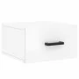 Mesitas de noche de pared 2 uds blanco brillo 35x35x20 cm de vidaXL, Taquillas y armarios de almacenamiento - Ref: Foro24-829...