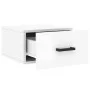 Mesitas de noche de pared 2 uds blanco brillo 35x35x20 cm de vidaXL, Taquillas y armarios de almacenamiento - Ref: Foro24-829...