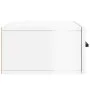 Mesitas de noche de pared 2 uds blanco brillo 35x35x20 cm de vidaXL, Taquillas y armarios de almacenamiento - Ref: Foro24-829...