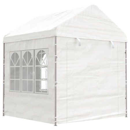 Pavillon mit weißem Polyethylendach 2,28 x 2,23 x 2,69 m von vidaXL, Zelte und Pavillons - Ref: Foro24-362629, Preis: 168,70 ...