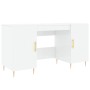 Schreibtisch aus glänzend weißem Sperrholz, 140 x 50 x 75 cm von vidaXL, Schreibtische - Ref: Foro24-829534, Preis: 151,73 €,...