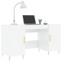 Schreibtisch aus glänzend weißem Sperrholz, 140 x 50 x 75 cm von vidaXL, Schreibtische - Ref: Foro24-829534, Preis: 151,73 €,...