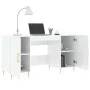 Schreibtisch aus glänzend weißem Sperrholz, 140 x 50 x 75 cm von vidaXL, Schreibtische - Ref: Foro24-829534, Preis: 149,52 €,...