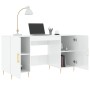 Schreibtisch aus glänzend weißem Sperrholz, 140 x 50 x 75 cm von vidaXL, Schreibtische - Ref: Foro24-829534, Preis: 151,73 €,...