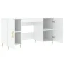 Schreibtisch aus glänzend weißem Sperrholz, 140 x 50 x 75 cm von vidaXL, Schreibtische - Ref: Foro24-829534, Preis: 149,52 €,...