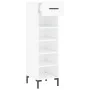 Glossy white plywood shoe cabinet 30x35x105 cm by vidaXL, Closets and storage - Ref: Foro24-829678, Price: 43,74 €, Discount: %