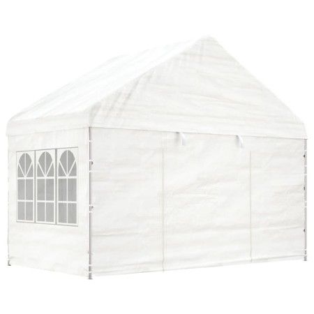 Pavillon mit weißem Polyethylendach 4,08 x 2,23 x 3,22 m von vidaXL, Zelte und Pavillons - Ref: Foro24-362631, Preis: 209,73 ...