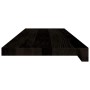 Peldaños de escalera 12 uds madera maciza roble marrón oscuro