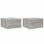 Wall bedside tables 2 pcs Sonoma gray color 35x35x20 cm by vidaXL, Lockers and storage cabinets - Ref: Foro24-829801, Price: ...
