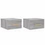 Wall bedside tables 2 pcs Sonoma gray color 35x35x20 cm by vidaXL, Lockers and storage cabinets - Ref: Foro24-829801, Price: ...