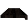 Peldaños de escalera 12 uds madera maciza roble marrón oscuro