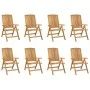 Sillas de jardín reclinables y cojines 8 uds madera maciza teca de vidaXL, Sillas de jardín - Ref: Foro24-3196530, Precio: 1,...