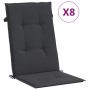 Reclining garden chairs and cushions 8 pcs solid teak wood by vidaXL, Garden chairs - Ref: Foro24-3196530, Price: 1,00 €, Dis...