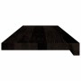 Peldaños de escalera 12 uds madera maciza roble marrón oscuro