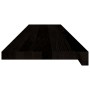 Peldaños de escalera 12 uds madera maciza roble marrón oscuro