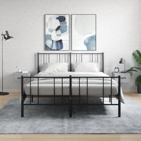 Wall bedside tables 2 pcs concrete gray color 35x35x20 cm by vidaXL, Lockers and storage cabinets - Ref: Foro24-829813, Price...