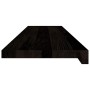 Peldaños de escalera 16 uds madera maciza roble marrón oscuro