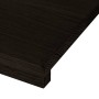 Peldaños de escalera 16 uds madera maciza roble marrón oscuro