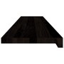 Peldaños de escalera 16 uds madera maciza roble marrón oscuro