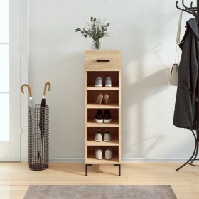 Zapatero madera de ingeniería roble Sonoma 30x35x105 cm de vidaXL, Armarios y almacenamiento - Ref: Foro24-829679, Precio: 72...