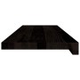Peldaños de escalera 16 uds madera maciza roble marrón oscuro