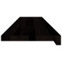 Peldaños de escalera 16 uds madera maciza roble marrón oscuro