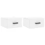 Mesitas de noche de pared 2 uds blanco 35x35x20 cm de vidaXL, Taquillas y armarios de almacenamiento - Ref: Foro24-829821, Pr...