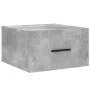 Mesita de noche de pared color gris hormigón 35x35x20 cm de vidaXL, Taquillas y armarios de almacenamiento - Ref: Foro24-8298...